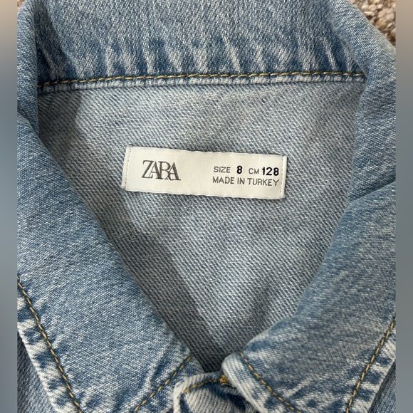 Zara Girls Denim Jumpsuit Size 8 - Picture 3 of 3